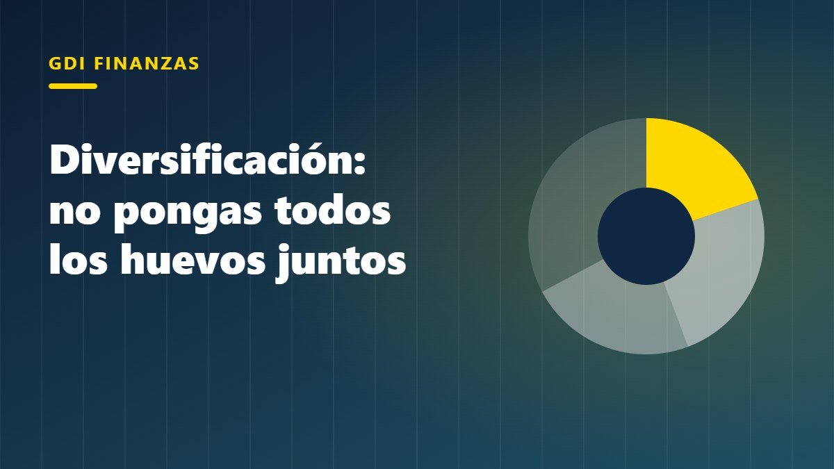 Gráfico circular dividido en porciones que representa una cartera diversificada