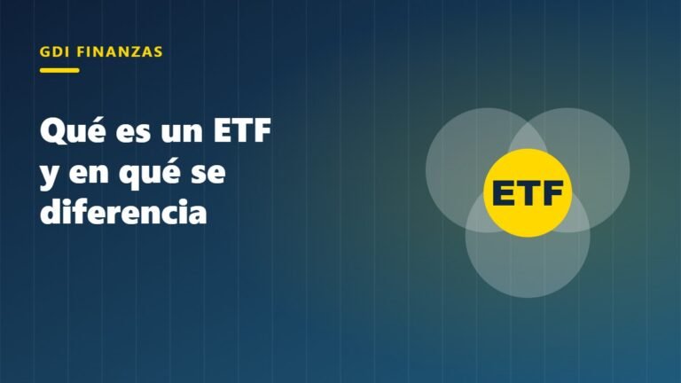 Círculos superpuestos con las siglas ETF que representan un fondo cotizado diversificado